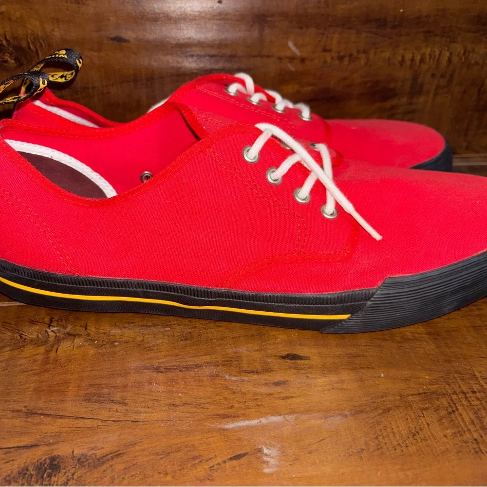 Dr. Martens Air Wair Red Canvas Sneakers Size 12 New - Picture 3 of 5